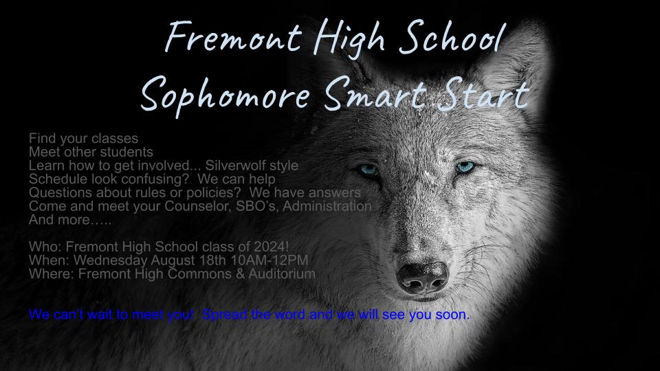 Fremont High School Sophomore Smart Start