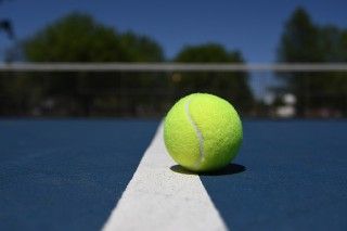 tennis ball on court